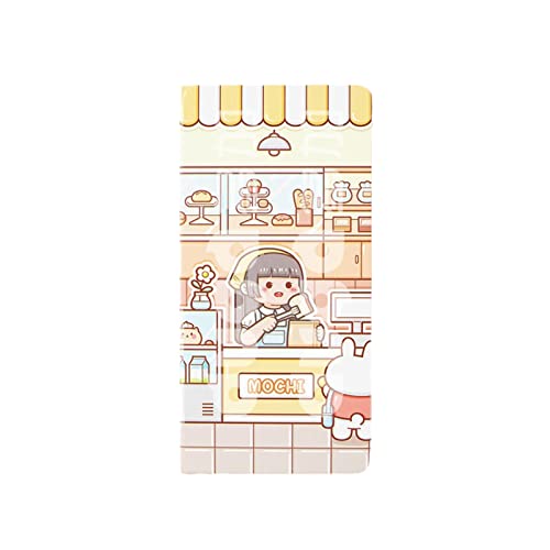 Petit livre à main Mochi Weeks - Page intérieure à carreaux - Carnet mignon - Petit livre simple pour fille - Motif cœur - Feuilles mobiles - Agenda coréen - Fournitures scolaires Cover