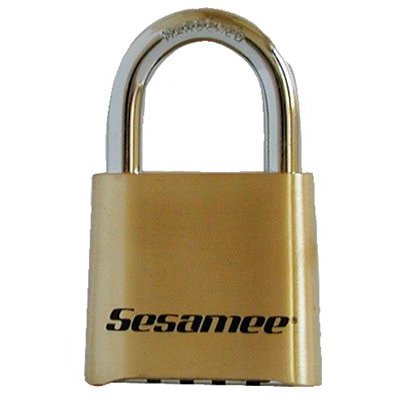 197-K436 Sesamee Keyless Padlocks, Corbin, 5/16" Diameter, 1" Length x 1" Width, Brass