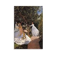 Amazon.co.jp: 画家クロード・モネ 庭の中の女たち 印象派油絵ポスター