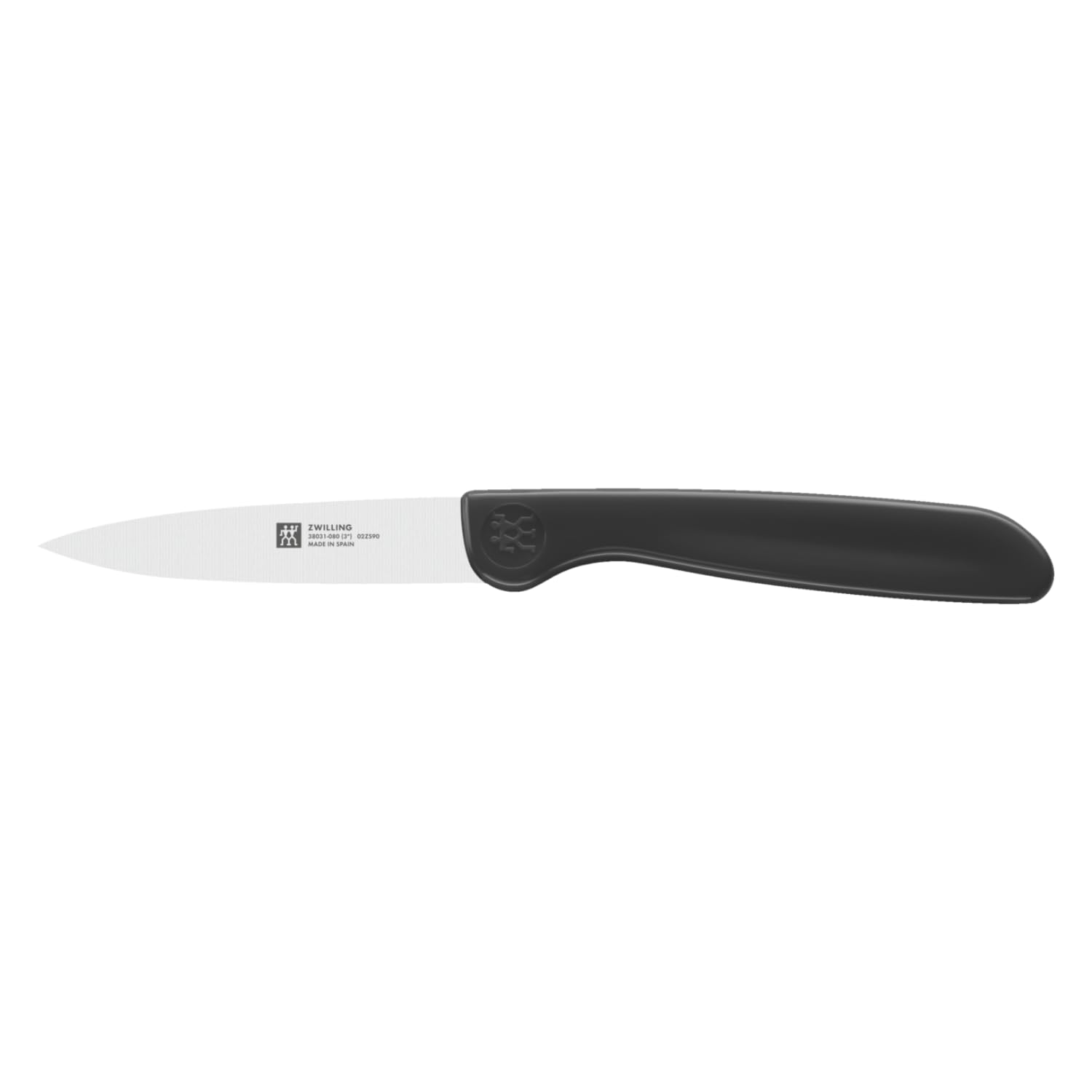 Zwilling 38115-001-0 Die Roten Set Coltelli da Cucina per Verdure, Lame Temprate in Ghiaccio, Manici Neri, 3 Pezzi