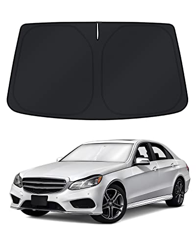 Image of KUST Windshield Sun Shade for Mercedes-Benz E-Class 2010-2016 Window Accessories Shade Sun Visor Foldable Block UV Rays Keep Car Cooler
