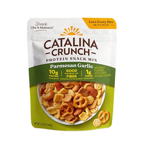 Catalina Crunch Protein Snack Mix Parmesan Garlic 5.25 oz Bag (Pack of 1)
