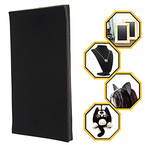 Kukyller Selbstklebende Filzbögen, 10 Stück, Samtstoff, DIY, selbstklebender Stoff, Samt-Flock-Trägerpapier, Filztapete für Dekoration, Nähen, Schmuckschatulle