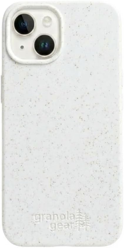 Eco by GranolaGear - Eco-Friendly Phone Case for iPhone 15 - Biodegradable, Compostable, Plastic-Free, Made from Plants - Alpine Snow