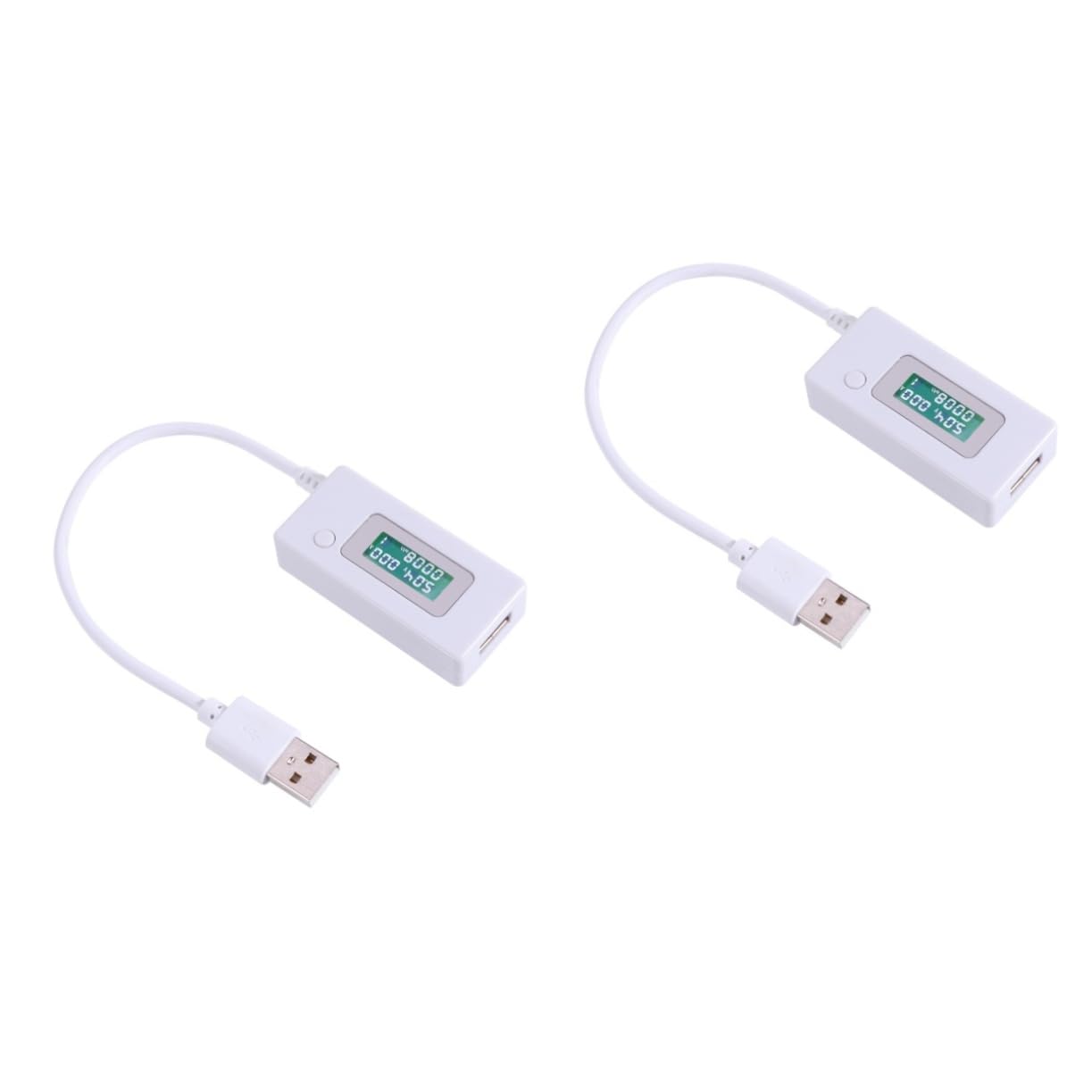 DOITOOL 15v LCD USB Voltage and Tester Backlight Accurate Battery Capacity and Voltage Measurement for Mobile Power Banks White
