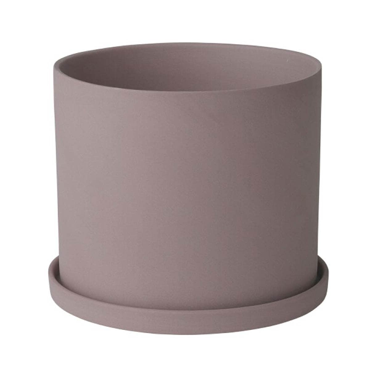 blomus -Nona- Kräutertopf Size S, sanfter Grauton, Elegantes Wohnaccessoire, Farbe Pewter (65974)