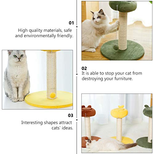 Balacoo – Haste de raspagem de gato e arranhador de garra, mastro de sisal, brinquedo de arranhar, b