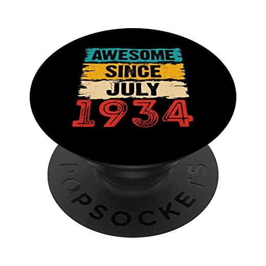 Regalos de cumpleaños 89 años impresionantes desde julio de 1934 PopSockets PopGrip Intercambiable
