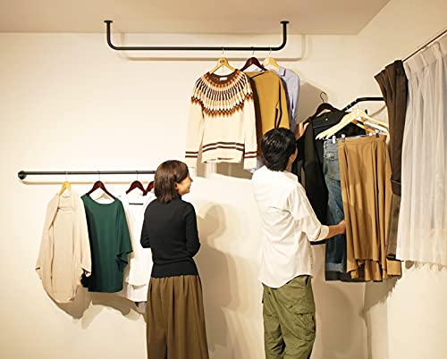 Amazon｜アイアン ハンガーバー 天井 ウォールバー ハンガーパイプ 