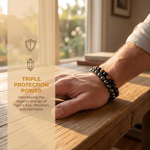 Joyandcelet Triple Protection Bracelet for Men Women — view 3