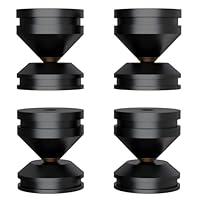 Monosaudio 4 Stück HiFi Lautsprecher Spikes aus Aluminium 27x24mm, High-End Isolationsfüße Stoßdämpfer für Verstärker, Subwoofer, DAC und Plattenspieler