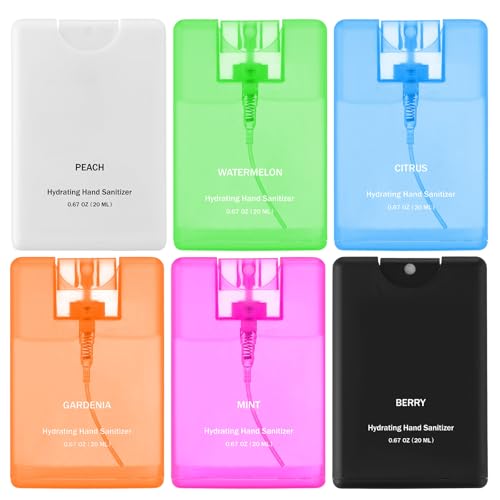 Dansib 24 Pcs Hand Sanitizer Spray Bulk Travel Size Hydrating Hand Sanitizer Mini Pocket Sprayer Mist Refillable Appreciation Gifts Set for Women Teacher Coworker Guests Birthday Mothers Day Gifts