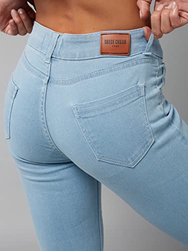 Image of Dolce Crudo Boot Cut High Rise Cropped Jeans for Women