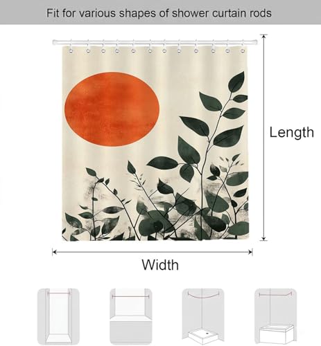 Shower curtain de qualité supérieure en tissu imperméable avec ourlet lesté