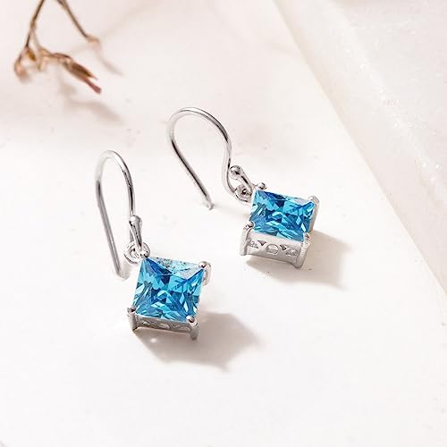 Image of ZAVYA 925 Sterling Silver CZ Drop Silver Plating Drop Earrings | Gift for Women and Girls | With Certificate of Authenticity and 925 Hallmark