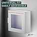AdirMed AED Cabinet, Non Alarmed AED Defibrillator Wall Mounted, Easy Access AED Box