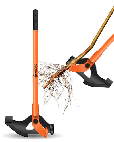 Small Size Sapling Puller 1/4 - 3/4 Heavy-Duty High-Leverage Tree Puller Tool Fully Uproots Woody Stems inch - inch in Fit for Trees Shrubs Vines and Thorns with Large Root Systems
