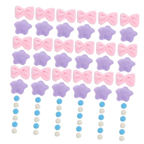 ULTECHNOVO Cortina de Puerta para Habitación Infantil de Felpa con Lazo y Estrellas Guirnalda Colgante DIY para Decoración de Dormitorio Niña Versátil y para Temas de Princesa