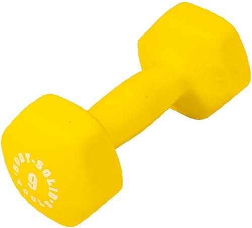 Body-Solid Tools Neoprene Dumbbell for Weight and Aerobic Training, Pilates & Physical Therapy, Hand Weights Set for Women, Free Weights Hex End