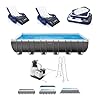 Intex 26363eh ultra xtr 24ft x 12ft x 52in outdoor above ground rectangular swimming pool set with 2 lounge pool recliner floats 72 can cooler float  urban country home decor