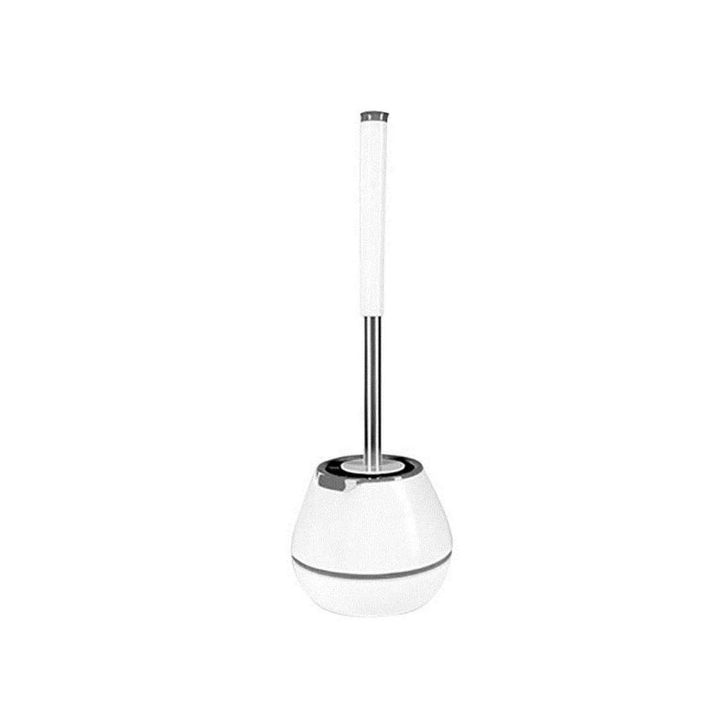Brosse de toilette plastique robuste avec support de salle de bains pour nettoyage en profondeur