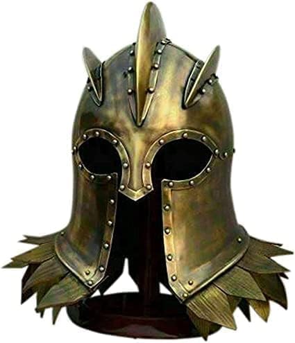 Casco sajón vikingo decorativo para salones temáticos y recreación medieval