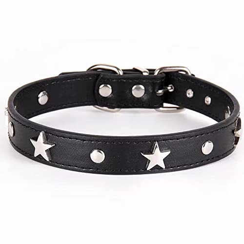 The Star Dog Collar 11 LKYADM Dog Collars with Stars Studs, Dog Necklace Leather Pet ...