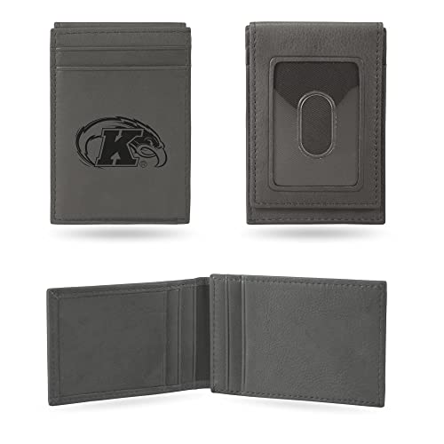 Image of Rico Industries NCAA Gray Laser Engraved Front Pocket Wallet - Compact /Comfortable /Slim