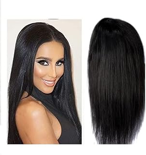 Confidence Glue Less Natural Looking Human Hair Full Head Front Lace Straight Wig/Extension For Women And Girls (With Free... Price In India