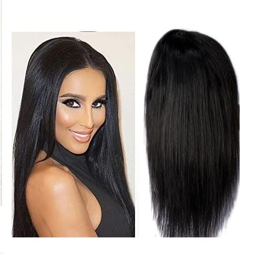 Confidence Glue Less Natural Looking Human Hair Full Head Front Lace Straight Wig/Extension For Women And Girls (With Free... - Review, Price and Buying Guide