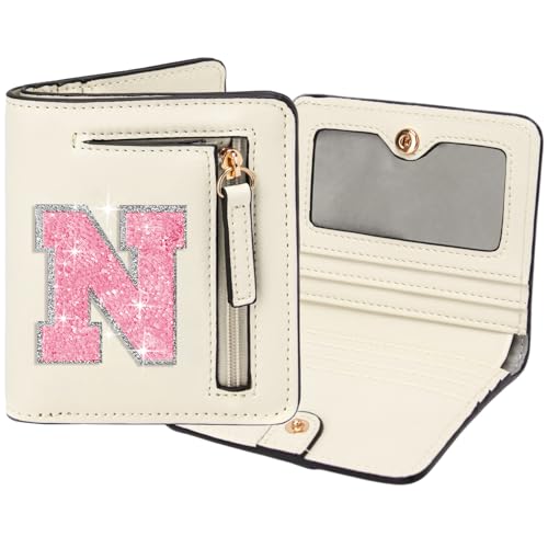 Image of Birthday Gifts for Teen Girl Kids Wallet Girl Wallets Small Initial Rfid Wallet Teen Girls Gift Preppy Stuff for Girls Beige N