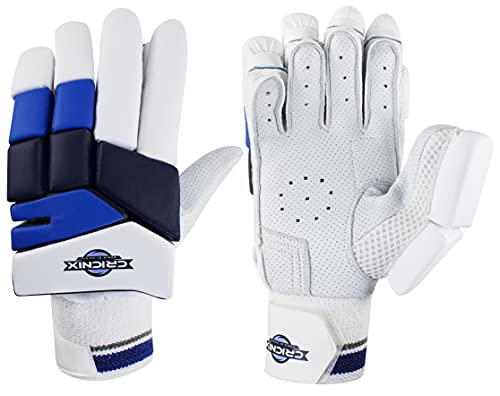 Cricnix Cricket Batting Gloves Classic (Adult/Youth/Small Junior) (RH/LH) (Adult, Right), Blue and White - Image 2