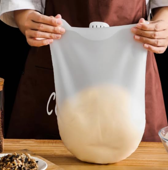 Kneading Dough Bag Atta Maker Bag Mixer for Pastry,Bread,Mashed Potato and Pizza|Premium Bakeware and Silicone Kitchen Preservation Bag| Non-Toxic Multifunctional Cooking Tool-1 Pcs (1)