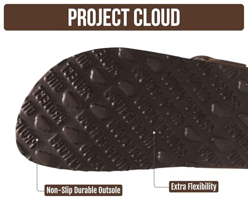 Image of Project Cloud 100% Genuine Leather Summer Sandals for Women 2026 - Memory Foam & Cork Footbed Beach Vacation Essentials Womens Sandals Comfortable Lightweight Slides for Women Footwear (Capri)