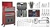 Produktbild Sealey Werkzeugkiste ap2200bbcombo & Werkzeugschrank Kombination 6 Schublade mit Kugellager Folien  Rot/Grau & 128pc Tool Kit