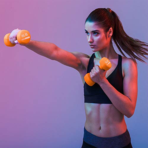 3Lb, 5Lb & 8Lb Hex Dumbbell Set With Rack Stand, Ideal Strength Weight Training For Ladies, Women’s Weights Perfect Home Workout Gym Exercises For Muscle Toning Fitness #TOP3