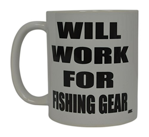 Rogue River Tactical Funny Fishing Coffee Mug Will Work For Fishing Gear Novelty Cup Gift For Men Dad Fish Fisherman,White #TOP25