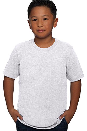 Next Level Big Boys' Tri-Blend Baby-Rib Soft Jersey T-Shirt, Hthr Wht, Large
