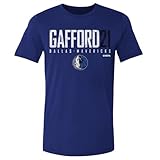 500 LEVEL Daniel Gafford Dallas Mavericks Shirt - Daniel Gafford Dallas Mavericks Elite WHT (Royal Blue, X-Large)