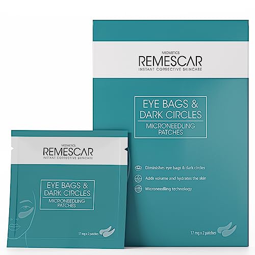 Remescar Parche Corrector Ojeras 2 Parches - Microneedling de un solo uso para Bolsas y Ojeras - Corrige y Reduce Visibilidad en 2 Semanas - Anti-edad y Reafirmante para la Zona Ocular