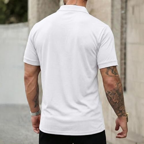 Image of Men's Polyster Stretchable Polo T-Shirts Half Sleeves Regular Fit T-Shirt for Everyday Wear