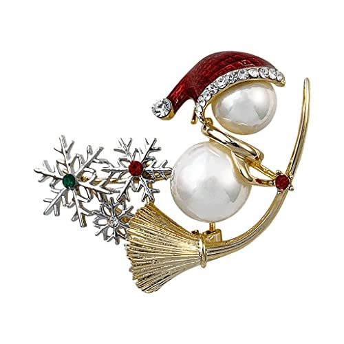 Broche bonhomme de neige mignon au design élégant femme