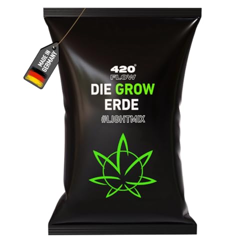 420Flow Grow Erde Lightmix Perfekte Erde für gesundes Pflanzenwachstum keimfrei optimierter pH-Wert fördert Wurzelbildung vegan gebrauchsfertig mit Perlite (2X 20 Liter (40 Liter))