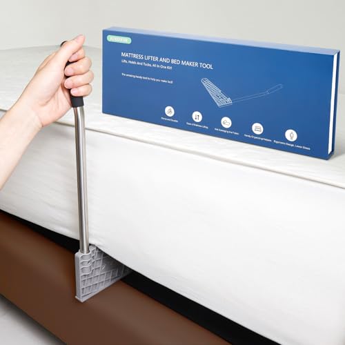 Mattress Lifter & Bed Maker Tool for Changing Bed -The Original US Patented Effortless Mattress Lifting Helper & Bed Sheet Tucker Ergonomic Bed Elevator for Weak Hands Back Pain & Protect Your Nails
