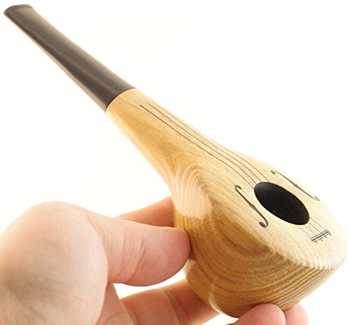 Mr. Brog Tobacco Pipe - Model No: 308 Madoline - Natural Grain - Hand Made from Top Quality Ash Woodblock - Thumbnail 5