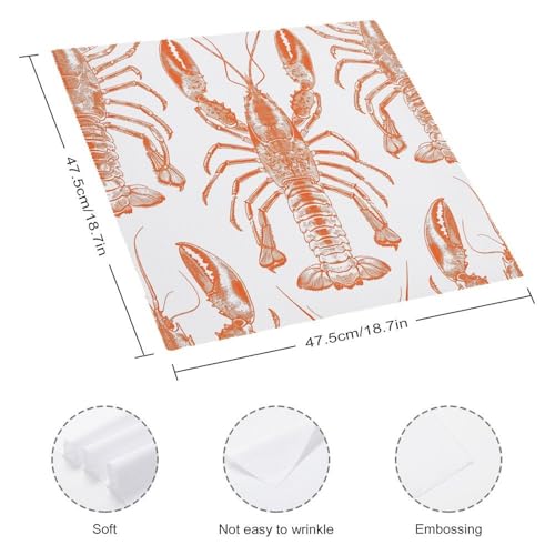 Servilletas de Tela con Diseño Floral Naranja 2 PCS miniatura 2
