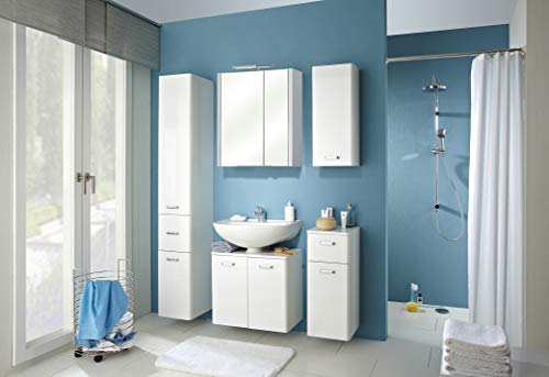 Pelipal Wall Mounted Cabinet, Wood Effect, High-Gloss White, 20 x 30 x 70 cm Pelipal Wall Mounted Cabinet, Wood Effect, High-Gloss White, 20 x 30 x 70 cm