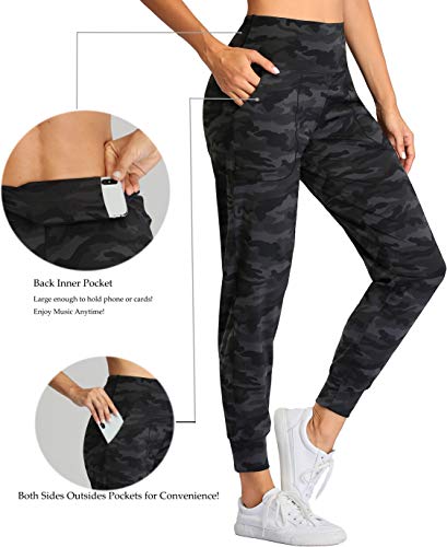 Image of Oalka Women's Joggers High Waist Yoga Pockets Sweatpants Sport Workout Pants