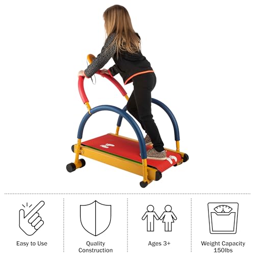 Image of Hey! Play! Kids Exercise Equipment Collection: Strength Training, Cardio, Endurance, and Active Play Essentials - Kids Treadmill