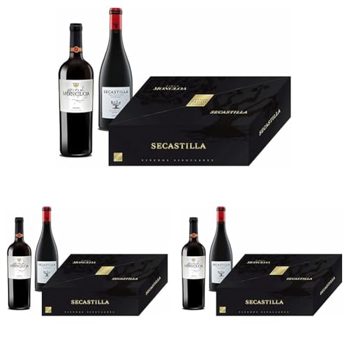 Estuche Secastilla - Vino Tinto D.O. Somontano - 750 ml + Finca Moncloa Syrah & Cabernet Sauvignon - 750 ml - Total: 1500 ml (Paquete de 3)
